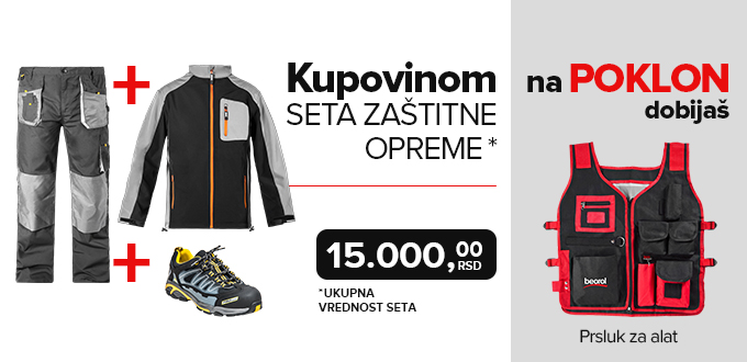 Set zaštitne odeće + Poklon Prsluk za alat