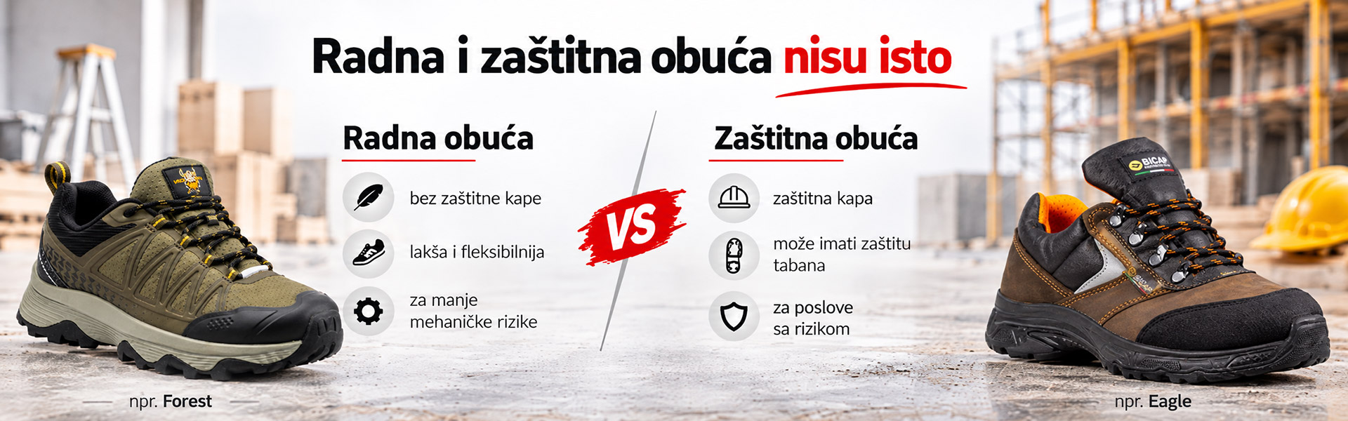 Razlika između radne i zaštitne obuće