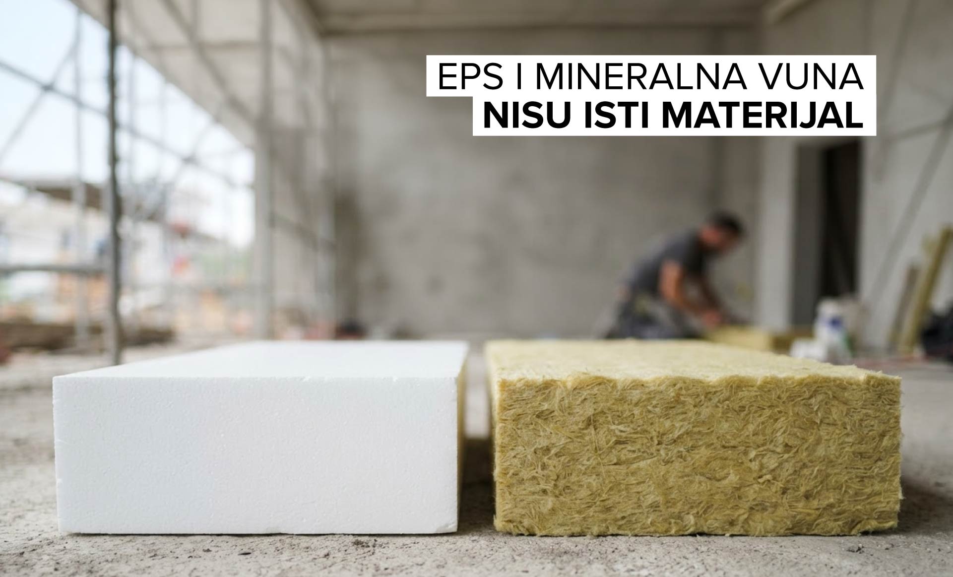 EPS i mineralna vuna - različita obrada