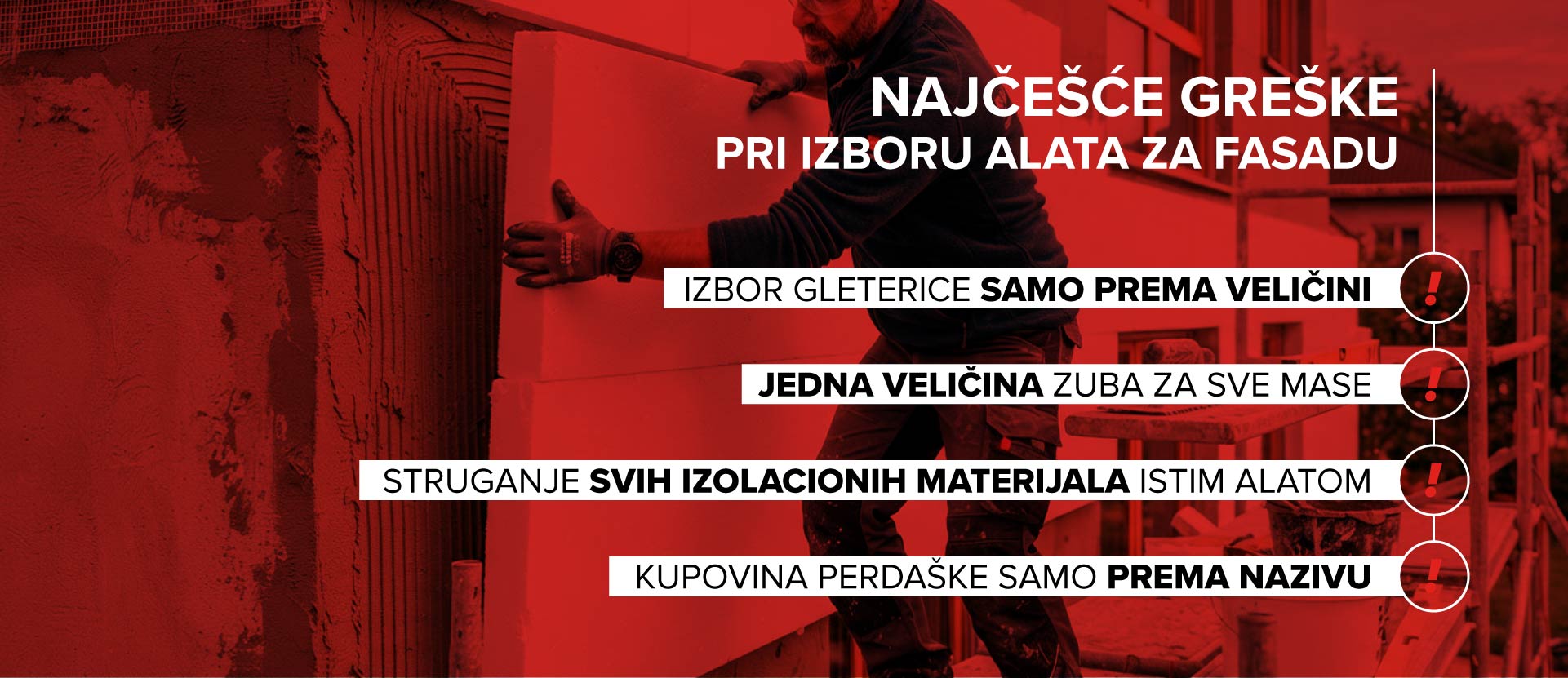Najčešće greške pri izboru alata za fasadu