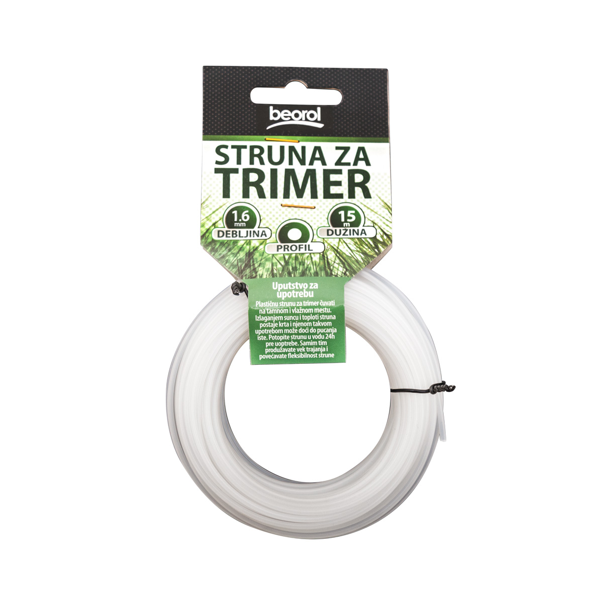 Struna za trimer okrugla ø1.6mm x 15m 