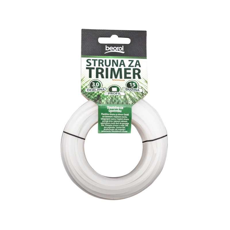 Struna za trimer kvadratna, 3.0mm x 15m 