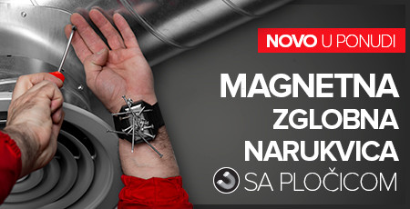 Magnetni zglobna narukvica sa pločicom