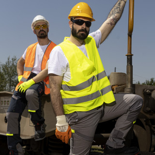 Signalni prsluk sa čičak trakom, žuti 