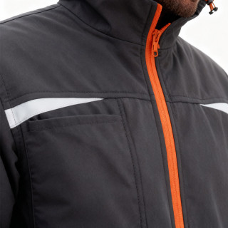 Radna jakna Softshell sa kapuljačom, siva 