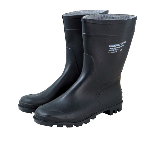 Čizme PVC kratke, Welly Force, crne 