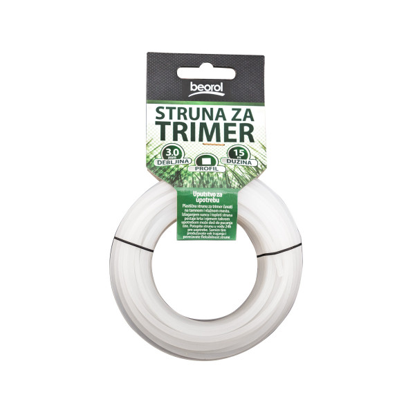 Struna za trimer kvadratna, 3.0mm x 15m 