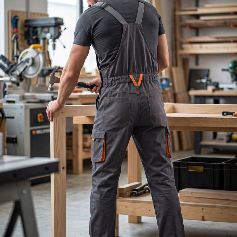 Radni polukombinezon King Flex sivi 