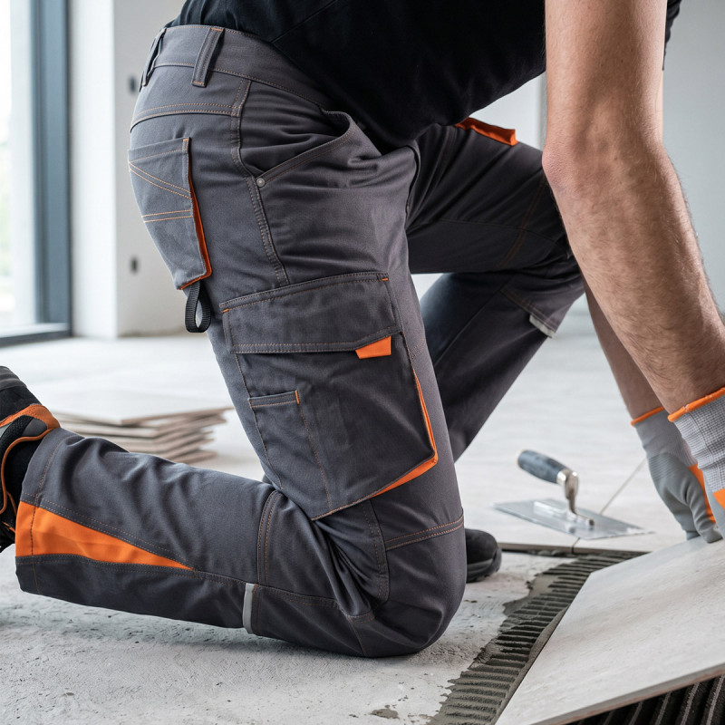 Radne pantalone King Flex sive 