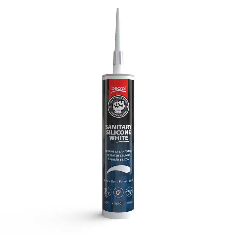 Silikon sanitar beli, 280ml 