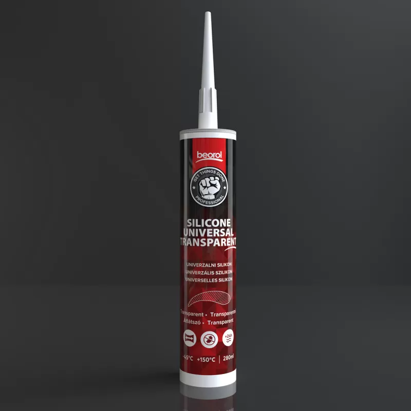 Silikon acetat univerzal 280ml, transparent 